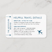 Pass Ticket Style-kaart instappen - Elke gebeurten (Achterkant)