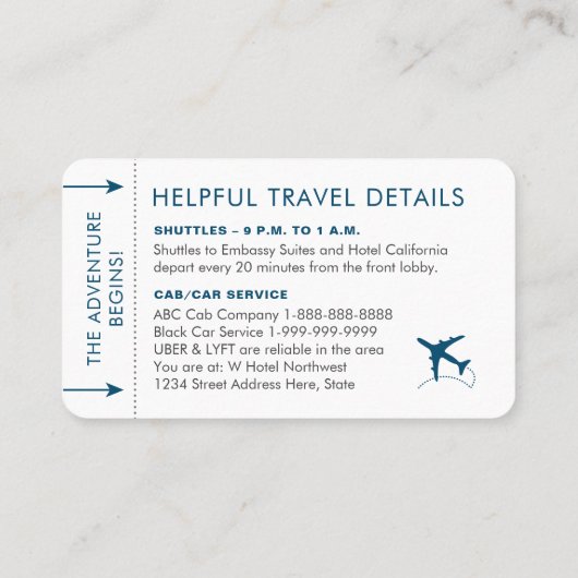 Pass Ticket Style-kaart instappen - Elke gebeurten (Achterkant)