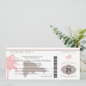 Pass to Dominican Republic Brown & Pink Kaart (Staand voorkant)