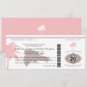 Pass to Dominican Republic Brown & Pink Kaart (Voorkant / Achterkant)