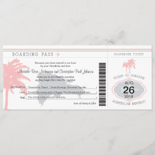 Pass to Dominican Republic Wedding Kaart
