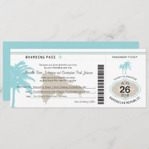 Pass to Dominican Republic Wedding Kaart