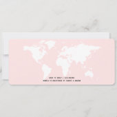Pass Travel Modern Pink Girl Baby shower Kaart (Achterkant)