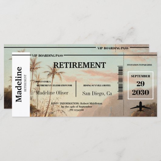 Pass Tropical Island met ouderdomspensioen (Voorkant / Achterkant)