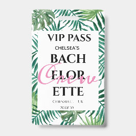 PASS van de Tropische Greenery Palm Bachelorette P Badge