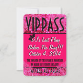 PASS voor roze Bachelorette Party VIP Kaart (Voorkant)