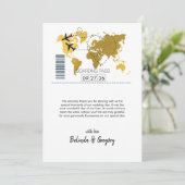 Pass Weddenschap bestemming Bedankkaart (Staand voorkant)