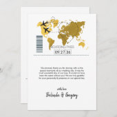 Pass Weddenschap bestemming Bedankkaart (Voorkant / Achterkant)