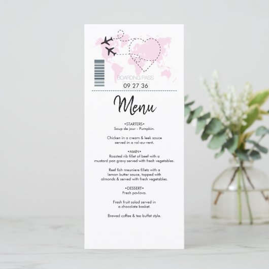 Pass Weddenschap bestemming Menu (Staand voorkant)