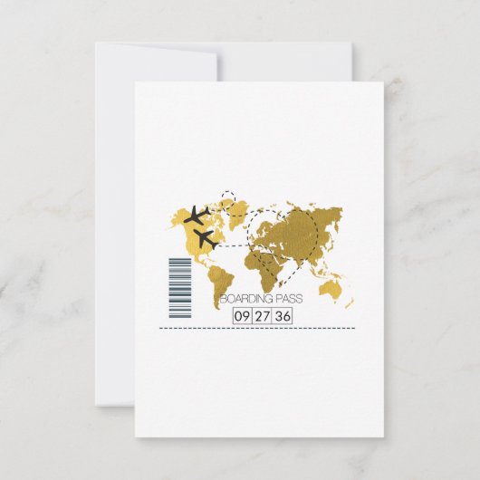 Pass Weddenschap bestemming RSVP Kaartje (Achterkant)