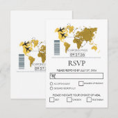 Pass Weddenschap bestemming RSVP Kaartje (Voorkant / Achterkant)