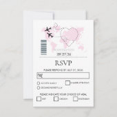 Pass Weddenschap bestemming RSVP Kaartje (Voorkant)