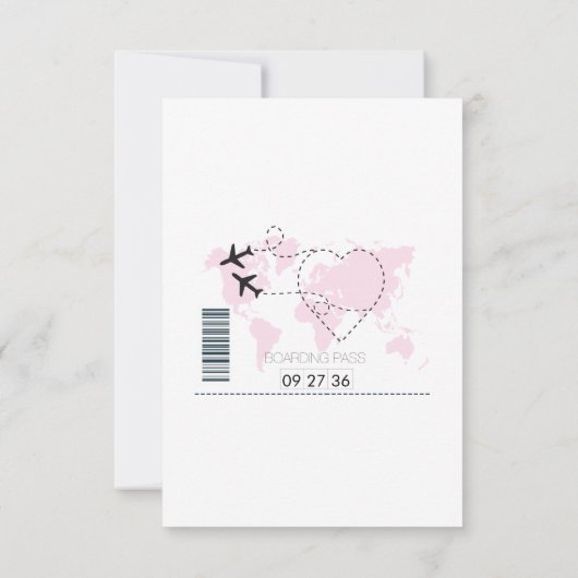 Pass Weddenschap bestemming RSVP Kaartje (Achterkant)