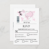 Pass Weddenschap bestemming RSVP Kaartje (Voorkant / Achterkant)