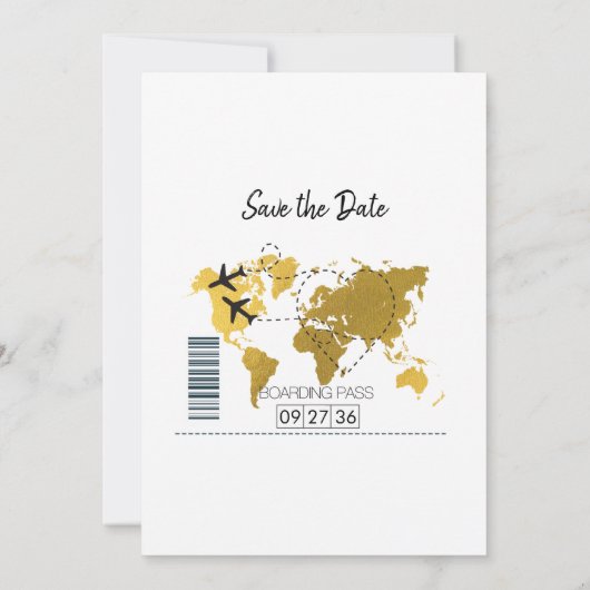 Pass Weddenschap bestemming Save The Date (Achterkant)