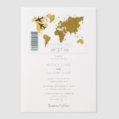 Pass Weddenschap bestemming Vellum Uitnodigingen (Voorkant)