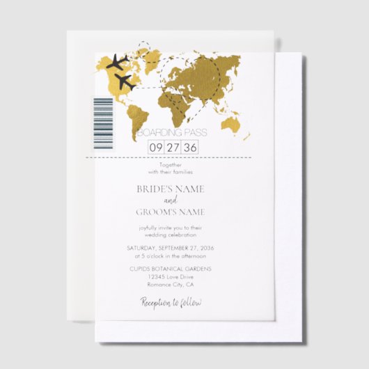 Pass Weddenschap bestemming Vellum Uitnodigingen (Offset)