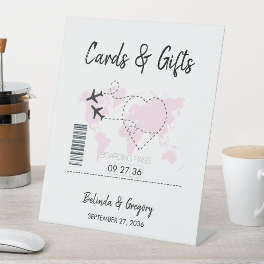 Pass Weddenskaarten en cadeautjes voor het instapp Reclamebord Met Voetstuk (Insitu)