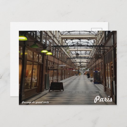 Passage du grand cercle Paris Briefkaart (Voorkant / Achterkant)