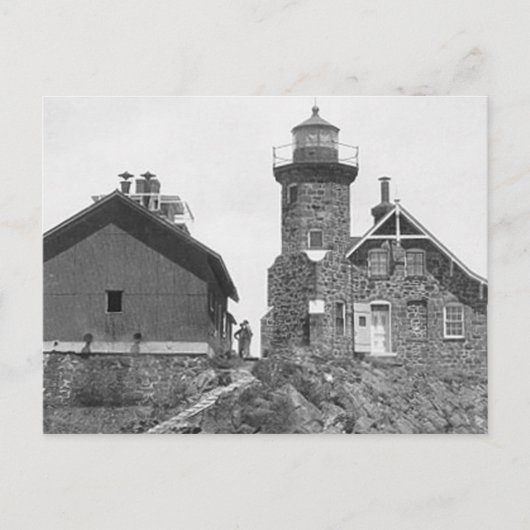 Passage Island Lighthouse Briefkaart (Voorkant)