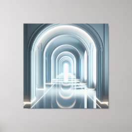 Passage with Light Perspective Canvas Afdruk