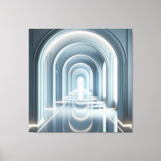 Passage with Light Perspective Canvas Afdruk (Voorkant)