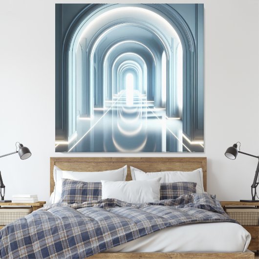 Passage with Light Perspective Canvas Afdruk (Insitu (Slaapkamer))