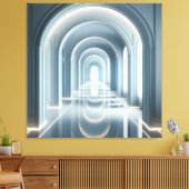 Passage with Light Perspective Canvas Afdruk (Insitu (Woonkamer))