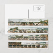 Passagiers en vracht op de eerste Franse lijn Briefkaart (Voorkant / Achterkant)