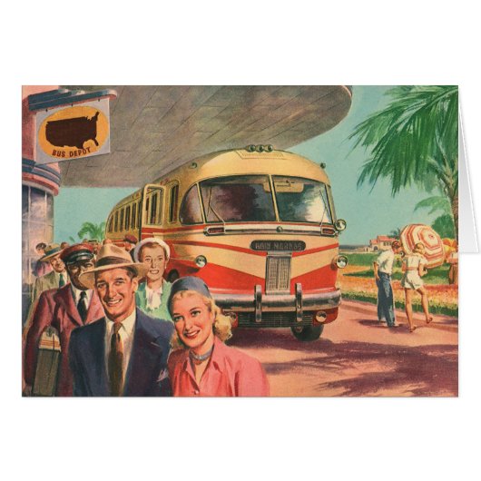  passagiers op vakantie bij de busdepot (Voorkant Horizontaal)