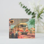  passagiers op vakantie bij de busdepot (Staand voorkant)