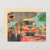  passagiers op vakantie bij de busdepot (Voorkant / Achterkant)