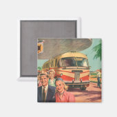  passagiers op vakantie bij de busdepot magneet (Voorkant / Achterkant)