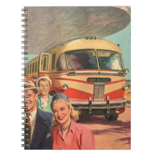  passagiers op vakantie bij de busdepot notitieboek