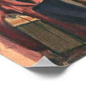  passagiers op vakantie bij de busdepot poster (Hoek)