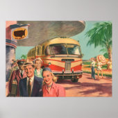  passagiers op vakantie bij de busdepot poster (Voorkant)