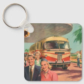  passagiers op vakantie bij de busdepot sleutelhanger (Voorkant)