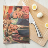  passagiers op vakantie bij de busdepot theedoek (Quarter Fold)