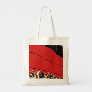 Passagiers van cruiseschip zwaaien vaarwel tote bag