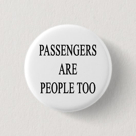 Passagiers zijn mensen die reizen ronde button 3,2 cm (Voorkant)