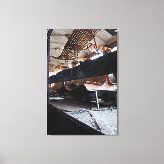 Passagiersauto's met houten muren op het Le Mastro Canvas Afdruk (Voorkant)