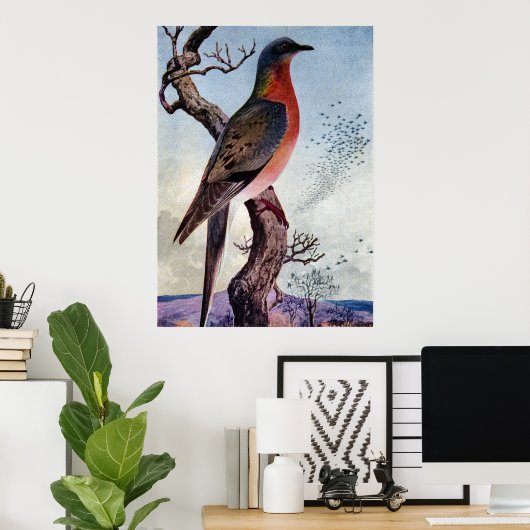 Passagiersduif Poster (Thuiskantoor)