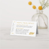 Passagierskaart Kaart plaatsen Escort Plaatskaartje (Achterkant)