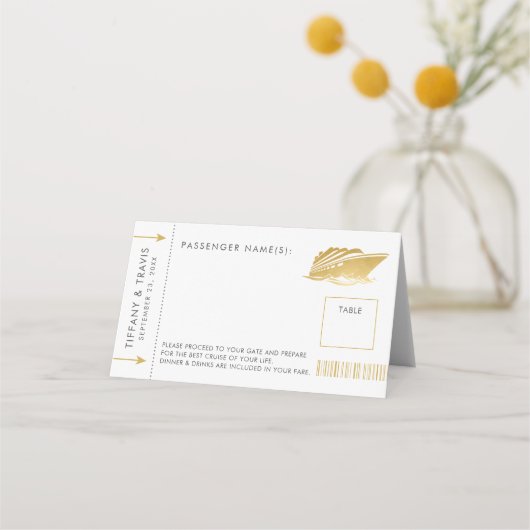 Passagierskaart Kaart plaatsen Escort Plaatskaartje (Voorkant)