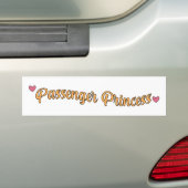 Passagiersprinses - Retro Script Hart Ontwerp Bumpersticker (Op auto)