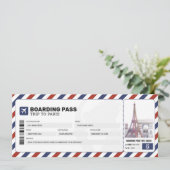 Passagiersreisbiljet voor instapkaarten in Parijs Kaart (Staand voorkant)
