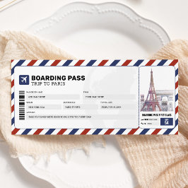 Passagiersreisbiljet voor instapkaarten in Parijs Kaart