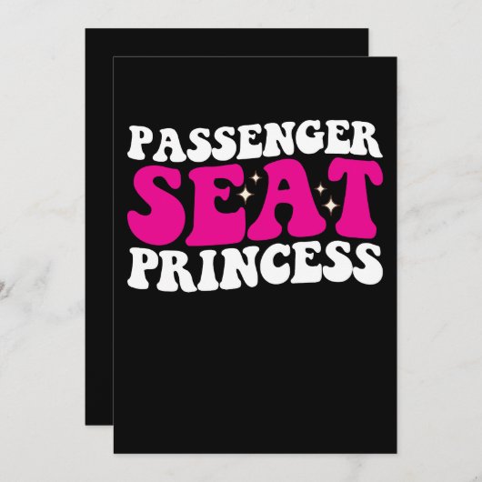 Passagiersstoel Prinses Meisje Auto Groovy Retro Kaart (Voorkant / Achterkant)