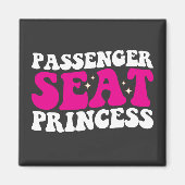 Passagiersstoel Prinses Meisje Auto Groovy Retro Magneet (Voorkant)