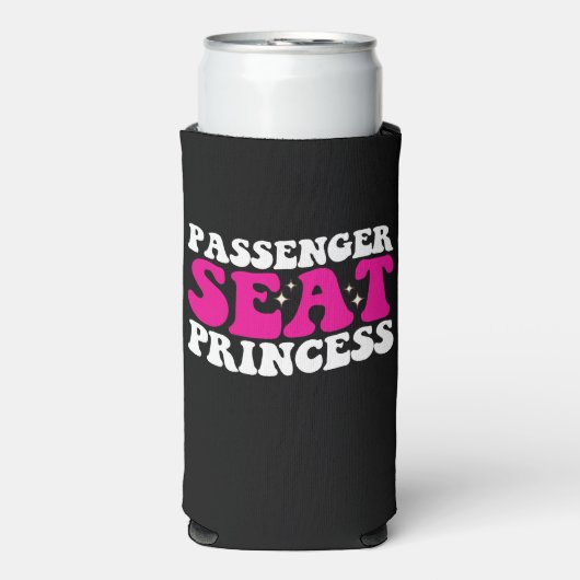 Passagiersstoel Prinses Meisje Auto Groovy Retro Seltzer Blikjeskoeler (Seltzer Voorkant)